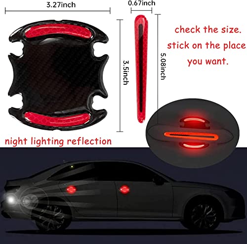 Car Door Handle Protector Handle Cup Protector Stickers and Decals for Cars Scratch Protector Exterior Car Accessories Red