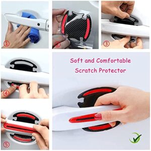 Car Door Handle Protector Handle Cup Protector Stickers and Decals for Cars Scratch Protector Exterior Car Accessories Red