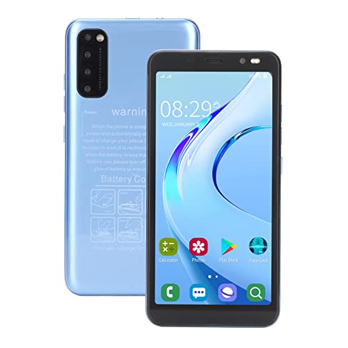 ASHATA Unlocked Smartphone, 5.45 Inch Smartphone HD Screen Cell Phone, Face Recognition Rino4 Pro for Android RAM 2GB ROM 32GB, Dual SIM Dual Standby Smartphone(Blue)