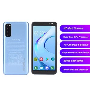 ASHATA Unlocked Smartphone, 5.45 Inch Smartphone HD Screen Cell Phone, Face Recognition Rino4 Pro for Android RAM 2GB ROM 32GB, Dual SIM Dual Standby Smartphone(Blue)