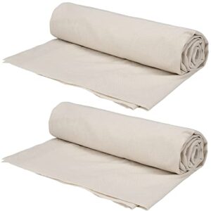pingeui 2 pack 39 x 60 inch nature linen needlework fabric, plain solid colour linen fabric cloth, large size linen fabric cloth for embroidery, handmade tablecloth, home decorations, crafts