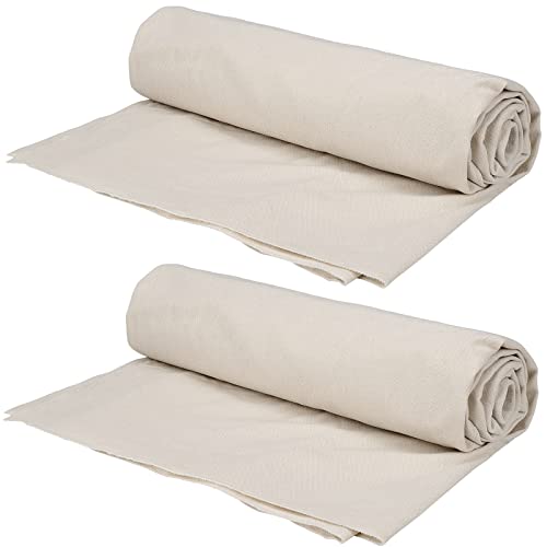 PINGEUI 2 Pack 39 x 60 Inch Nature Linen Needlework Fabric, Plain Solid Colour Linen Fabric Cloth, Large Size Linen Fabric Cloth for Embroidery, Handmade Tablecloth, Home Decorations, Crafts