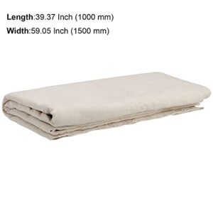 PINGEUI 2 Pack 39 x 60 Inch Nature Linen Needlework Fabric, Plain Solid Colour Linen Fabric Cloth, Large Size Linen Fabric Cloth for Embroidery, Handmade Tablecloth, Home Decorations, Crafts