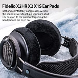 Fidelio X2 Earpads Compatible with Fidelio X1S, X2, X2HR Headphones - X2 HR Memory Foam Replacement Pads (Soft Velour)