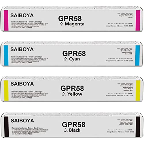 GPR-58 Remanufactured GPR58 Toner Cartridge Black Cyan Magenta Yellow Compatible for Canon ImageRunner Advance C256iF C356iF DX C257iF DX C357iF