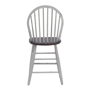 Liberty Furniture INDUSTRIES Farmhouse Windsor Back Counter Chair-Set of 2, W17 x D22 x H42, White