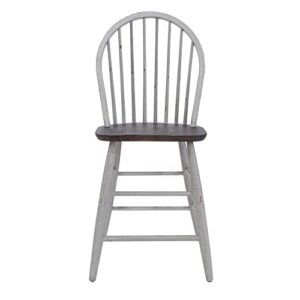 Liberty Furniture INDUSTRIES Farmhouse Windsor Back Counter Chair-Set of 2, W17 x D22 x H42, White