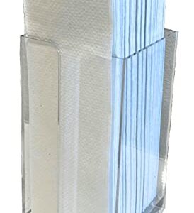 Countertop Acrylic Paper Towel Holder Modern Vertical Compact Dispenser Multi fold Elegant Space Saving