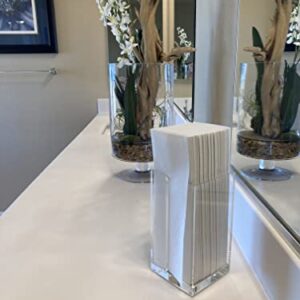 Countertop Acrylic Paper Towel Holder Modern Vertical Compact Dispenser Multi fold Elegant Space Saving