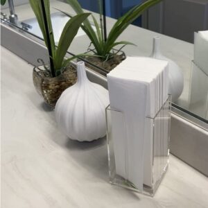 Countertop Acrylic Paper Towel Holder Modern Vertical Compact Dispenser Multi fold Elegant Space Saving