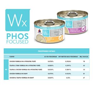 Weruva Wx Phos Focused, Pate & Gravy Formulas Variety Pack, 3oz Can (Pack of 12)