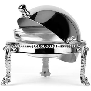 silver plated dome shape caviar server - 1-4 servings