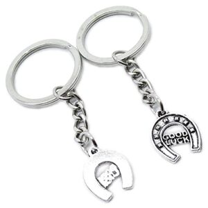 10 pieces keychain keyring door car key chain ring tag charms supplies ea3j8a horseshoe horse hoof