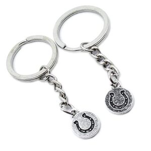 50 pieces keychain keyring door car key chain ring tag charms supplies le1m4r horseshoe horse hoof