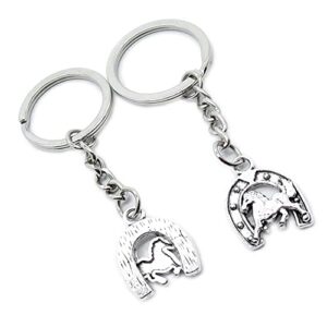 5 pieces keychain keyring door car key chain ring tag charms supplies gr6c7x horseshoe horse hoof
