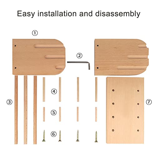 PhantomSky Wooden Spinning Yarn, Thread Holder/Thread Rack Multifunctional with 11 Vertical Spindles - for Sewing, Quilting, Embroidery, Hair-braiding, DIY Making