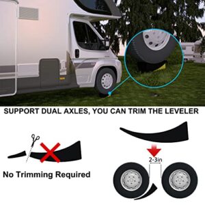 Joric RV Leveling Blocks 2 Pack Wheel Chocks RV Leveling System RV Camper Accessories for Travel Trailers with Rubber Grip Mats and Carry Bag,Can Withstand Campervans Weighing up to 50,000 lbs, Yellow