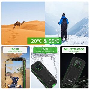 OUKITEL 12500mAh Battery Rugged Phone WP18 Pro, 5.93''HD+ Screen 4GB+ 64GB Android 12 Rugged Smartphone Unlocked, IP68 Waterproof 4G LTE Dual Cellphones, GSM T-Mobile Cell Phone, GPS/OTG/NFC