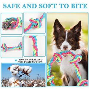 Aitmexcn Dog Rope Toys,Tug Toys for Large Medium Dogs, 37 Inch Strong Dog Rope Chew Toys with 5 Knots- Cotton Ball Toys for Aggressive Chewers