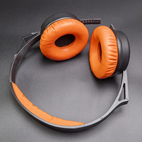 Voarmaks Orange Replacement Ear Pads Foam Cushion Headband Compatible with Sennheiser HD25 HD 25 HD 25-1 HD25-1ii HD25SP HMD25 HME25 HMEC25 Headphones