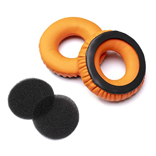 Voarmaks Orange Replacement Ear Pads Foam Cushion Headband Compatible with Sennheiser HD25 HD 25 HD 25-1 HD25-1ii HD25SP HMD25 HME25 HMEC25 Headphones