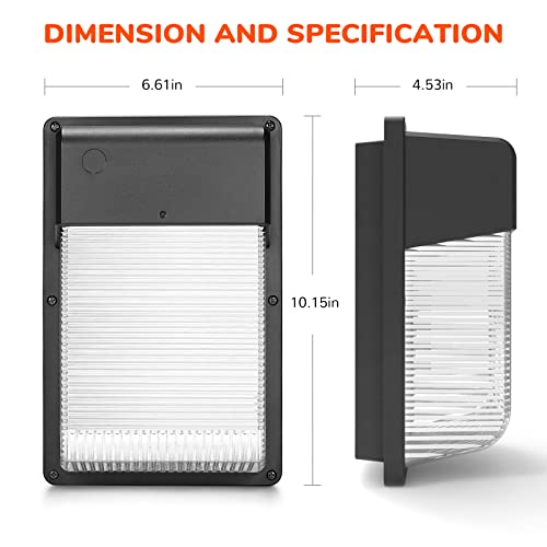 JJC 28W Smart Led Wall Pack Light, 3000K-5700K & RGB Security Lights Led Outdoor Lighting with APP Control,16 Million Color Changing Timing 2800 Lumen Dimmable 12 Dynamic Scenes by Bluetooth Control