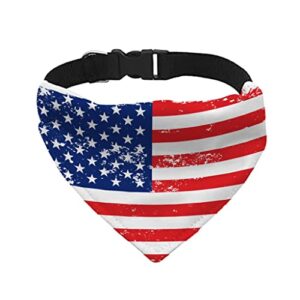 American Flag Pet Bandana Collar - USA Flag Scarf Collar - Patriot Dog Bandana (Small)