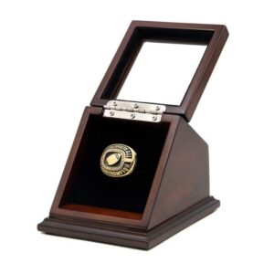 CHEZ MONETT Championship Ring Display Case Big Ring Storage Box (Espresso, 1 Slot)