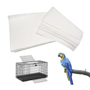 vkinman bird cage paper liners 100 sheets non-woven bird nesting box pads, 22.8×10.6in