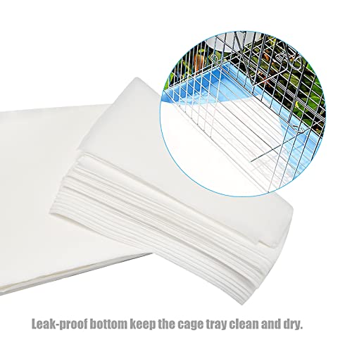 Vkinman Bird Cage Paper Liners 100 Sheets Non-Woven Bird Nesting Box Pads, 22.8×10.6in