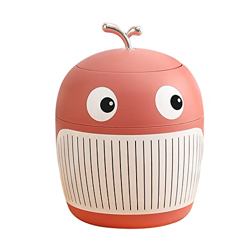 Aiabaleaft Cute Cartoon Whales Shape Trash Cans Cute Desktop Trash Can for Bathrooms,Kitchens,Offices,Waste Basket for Dressing Table (Pink)