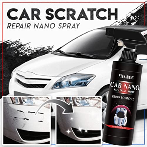 Nano Car Scratch Removal Spray, Car Scratch Repairing Spray with Nano Cloth, Fast Scratch Remover Coating Oxidation Liquid for Vehicles (100ML-1Pc)