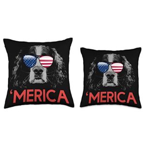 Check out my English Springer Spaniel Shirts Merica English Springer Spaniel American Flag 4th of July Throw Pillow, 18x18, Multicolor