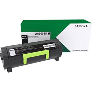 saiboya remanufactured m1145 black toner cartridge (24b6035) for lexmark m1145 xm1145 printers.16000 pages