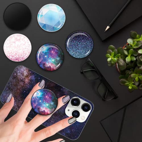 Cell Phone Stand Foldable Expanding Phone Sockets Finger Grip Holder for Smartphone and Tablets - Nebula Galaxy