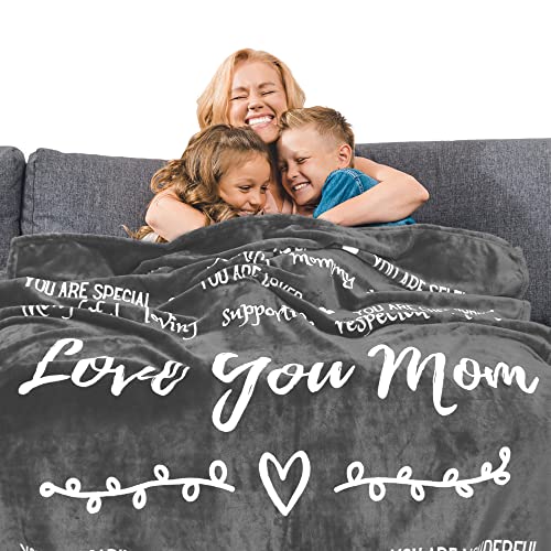 FILO ESTILO Mom and Aunt Fleece Package - Two Quality 320gsm Fleece Blankets for Mom and Aunt, Both in Color Grey