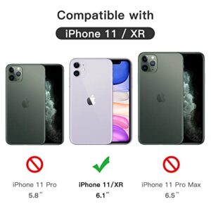 JETech Full Coverage Screen Protector for iPhone 11/iPhone XR 6.1-Inch, Black Edge, 9H Tempered Glass Film Case-Friendly, HD Clear, 3-Pack