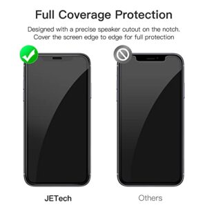 JETech Full Coverage Screen Protector for iPhone 11/iPhone XR 6.1-Inch, Black Edge, 9H Tempered Glass Film Case-Friendly, HD Clear, 3-Pack