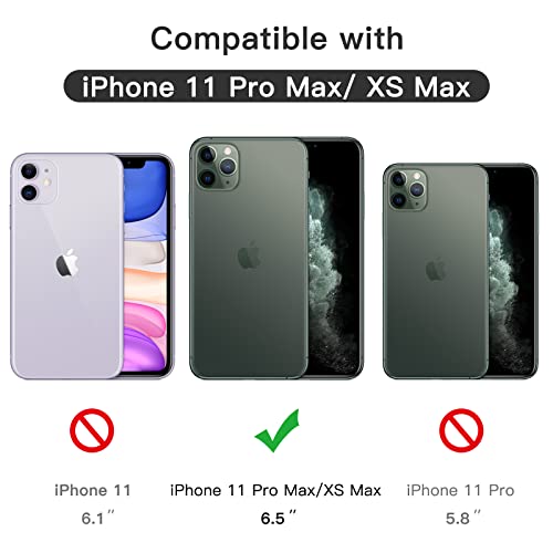 JETech Full Coverage Screen Protector for iPhone 11 Pro Max/iPhone XS Max 6.5-Inch, Black Edge, 9H Tempered Glass Film Case-Friendly, HD Clear, 3-Pack