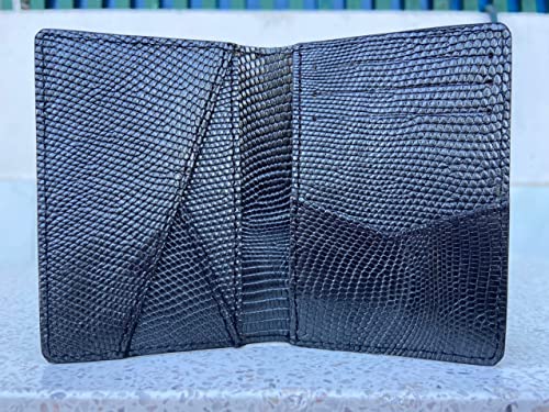 Double side Black Lizard leather skin Credit Cardholder, leather credit cardcase, leather creditcard cover