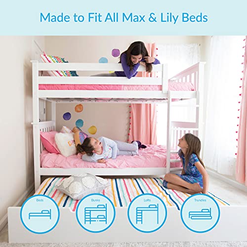 Max & Lily 5 Inch Mattress for Kids Bed/Bunk Bed/Trundle, Memory Foam Mattress in a Box, Medium Firm Support with Breathable Cooling Cover, CertiPUR-US Certified, Twin