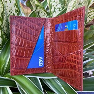 Double side Brown Crocodile Alligator leather skin Credit Cardholder, leather credit cardcase, leather creditcard cover