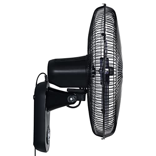 SLEE Wall Mount Fan Oscillating 18 Inch 3 Speed Indoor Outdoor with Remote Control Strong Wind