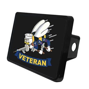 Navy Seabees Veteran Tow Hitch Licensed Military Apparel Patriotic Products Gifts for Veterans Families and Retired VetFriends.com