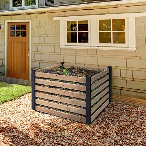 Outdoor Essentials Haven 4 ft. x 4 ft. Cedar Compost Bin