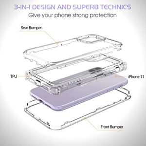 Megalucky for iPhone 11 Case, Clear TPU, Shockproof Protective Phone Case for iPhone 11 6.1inch (Clear)