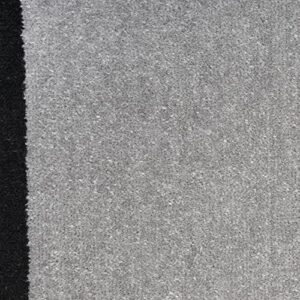 Nourison Modern Passion Geometric Grey/Black 7'10" x 9'10" Area -Rug, Easy -Cleaning, Non Shedding, Bed Room, Living Room, Dining Room, Kitchen (8x10)