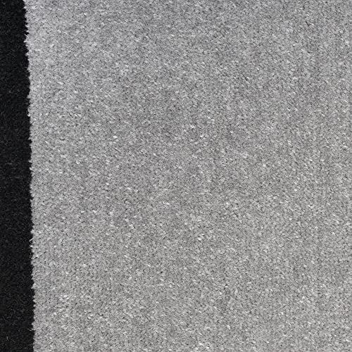 Nourison Modern Passion Geometric Grey/Black 7'10" x 9'10" Area -Rug, Easy -Cleaning, Non Shedding, Bed Room, Living Room, Dining Room, Kitchen (8x10)