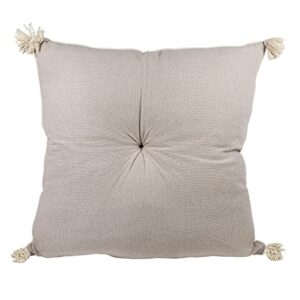 foreside home & garden taupe 30x30 hand woven filled oversized pillow