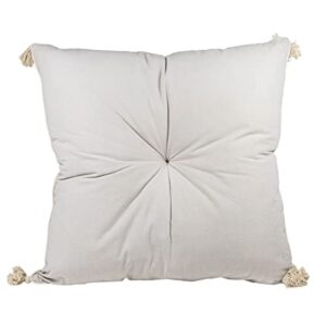 Foreside Home & Garden Taupe 30X30 Hand Woven Filled Oversized Pillow